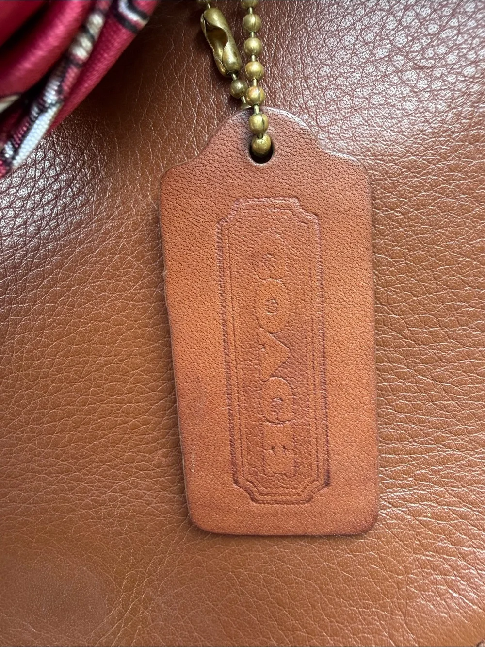 Vintage Coach SoHo Handle Bag 9951 British Tan with Scarf